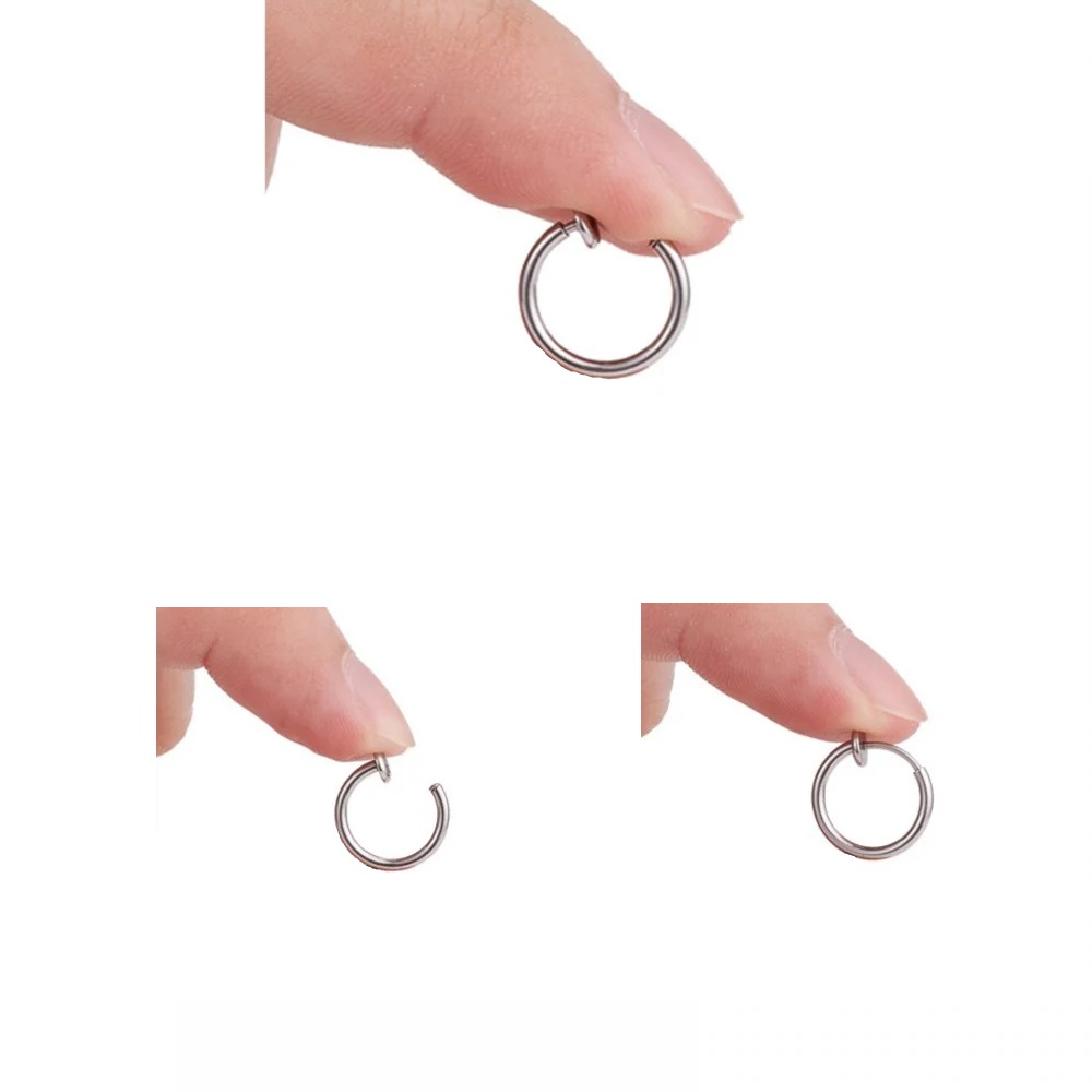 Ефектна обица имитация на стомана - Image 4