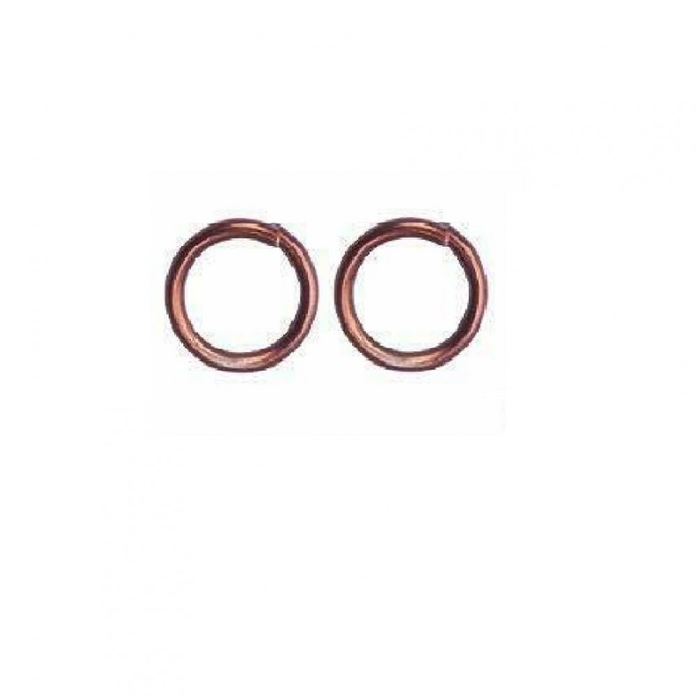 Кафяви пръстени обици за коса