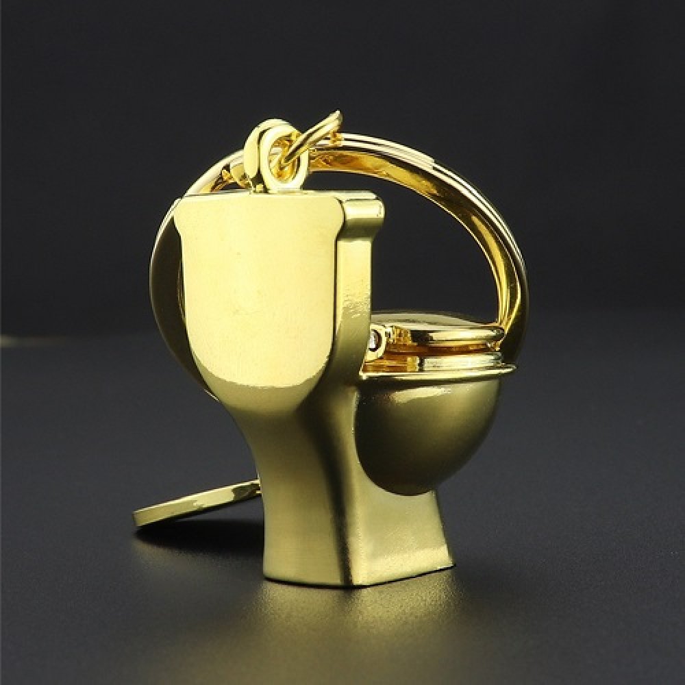 Ключодържател златна тоалетна чиния - Image 3