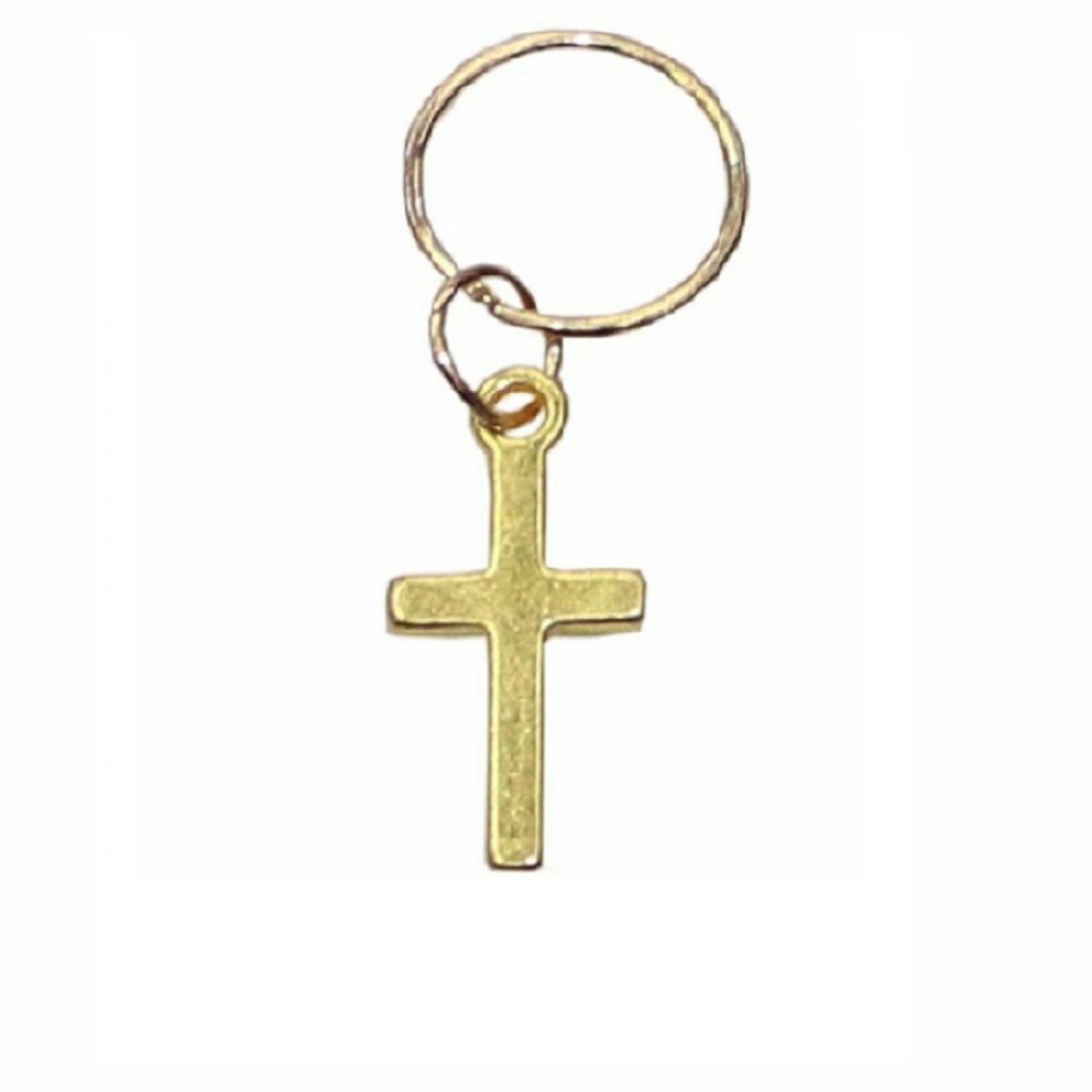 Обица златен кръст