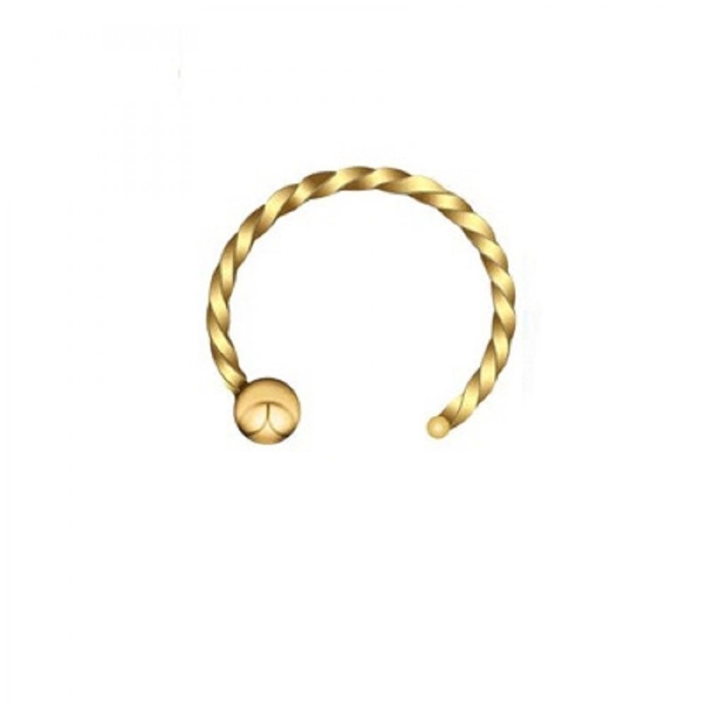 Стомана обица златен блясък