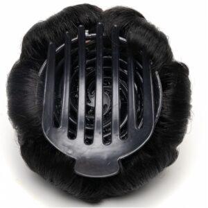 Шноли с изкуствени коси черен кок