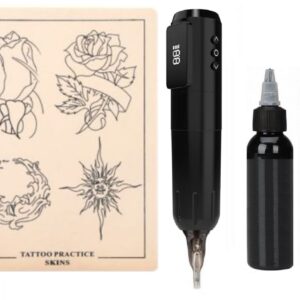 Писалка с черна боя за татуировки