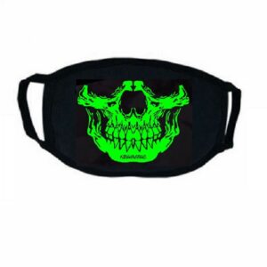 Светещи черепи на черни маски
